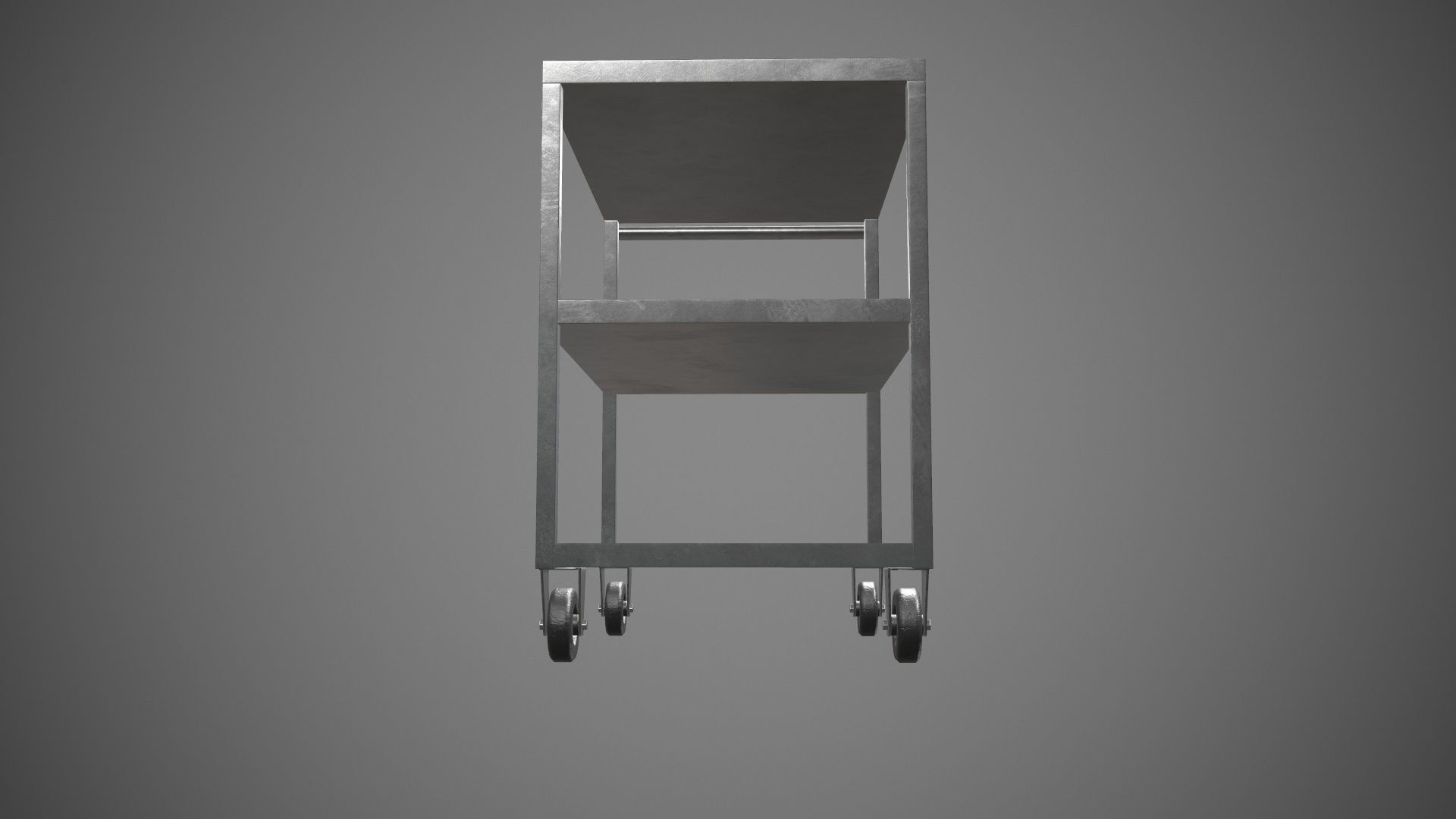 Trolley Stainless Steel PBR Game Ready Low-poly 3D model_15