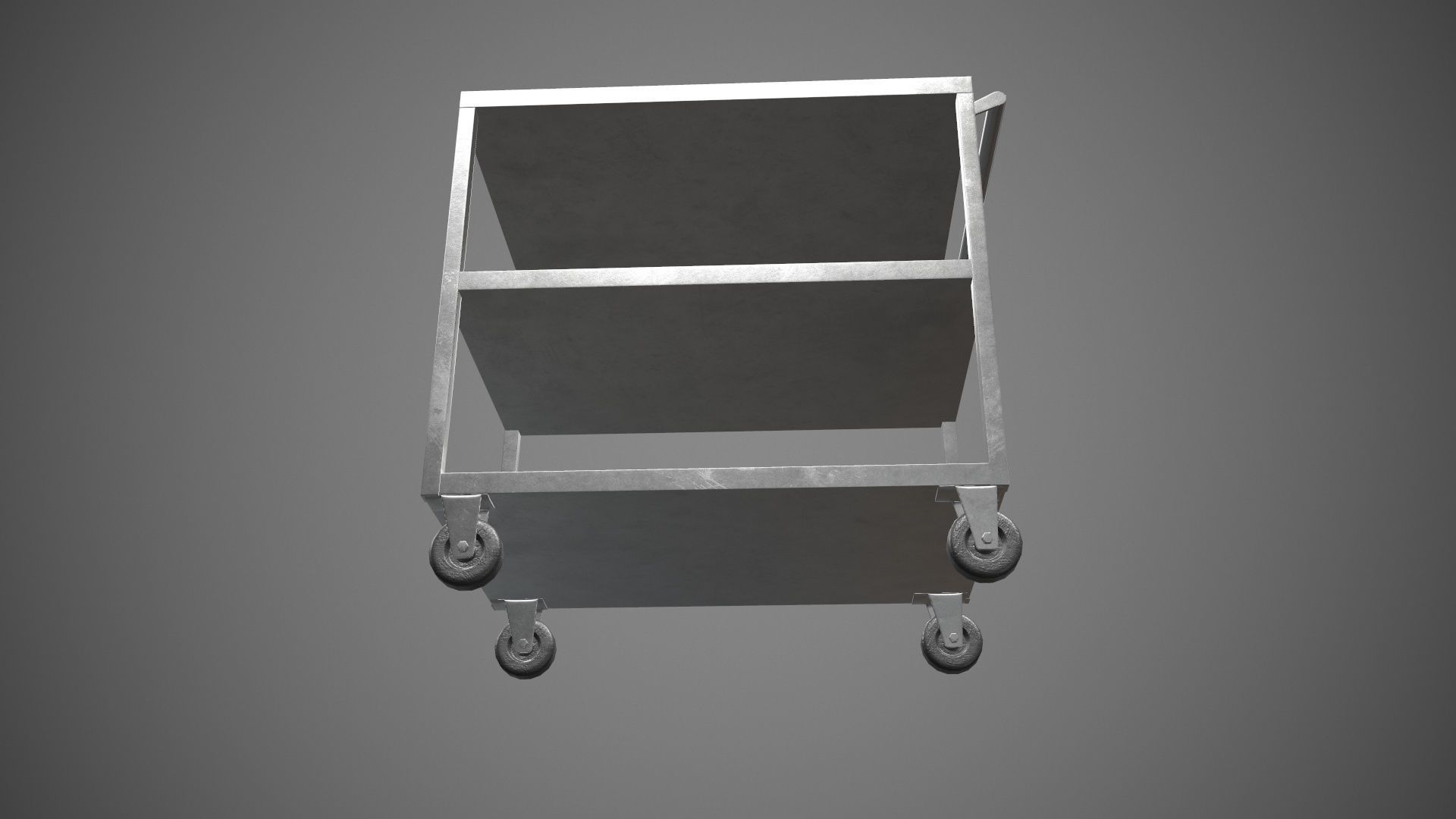 Trolley Stainless Steel PBR Game Ready Low-poly 3D model_18