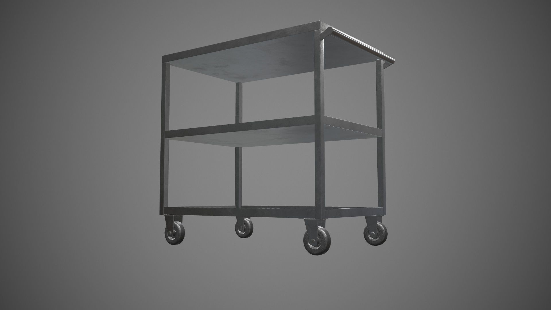 Trolley Stainless Steel PBR Game Ready Low-poly 3D model_17