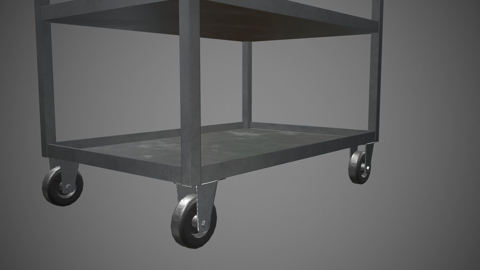 Trolley Stainless Steel PBR Game Ready Low-poly 3D model_22