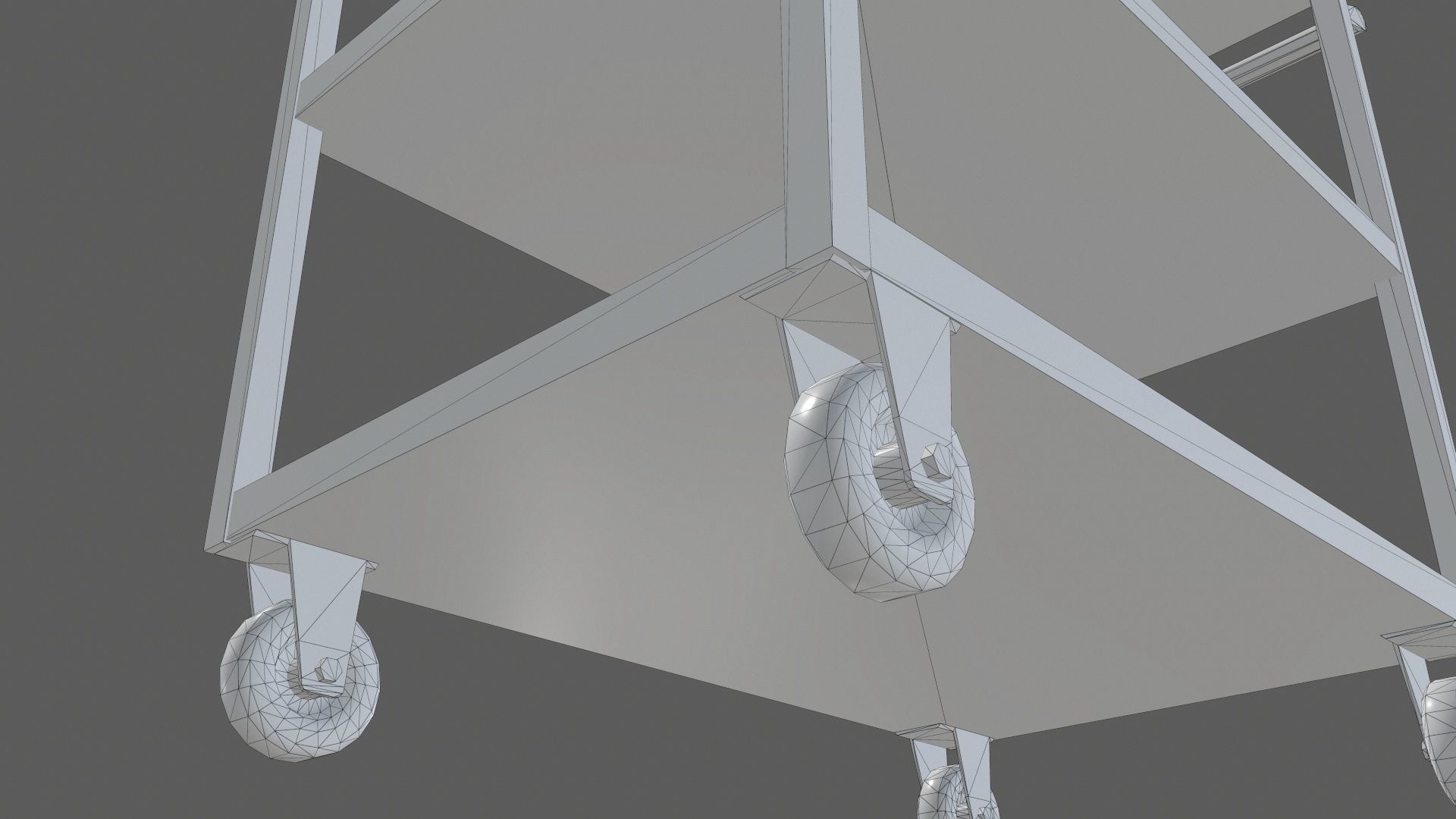 Trolley Stainless Steel PBR Game Ready Low-poly 3D model_7