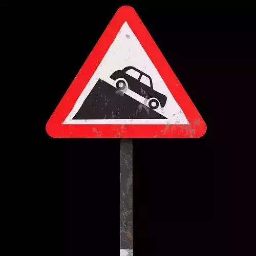 Steep descent Roadsign