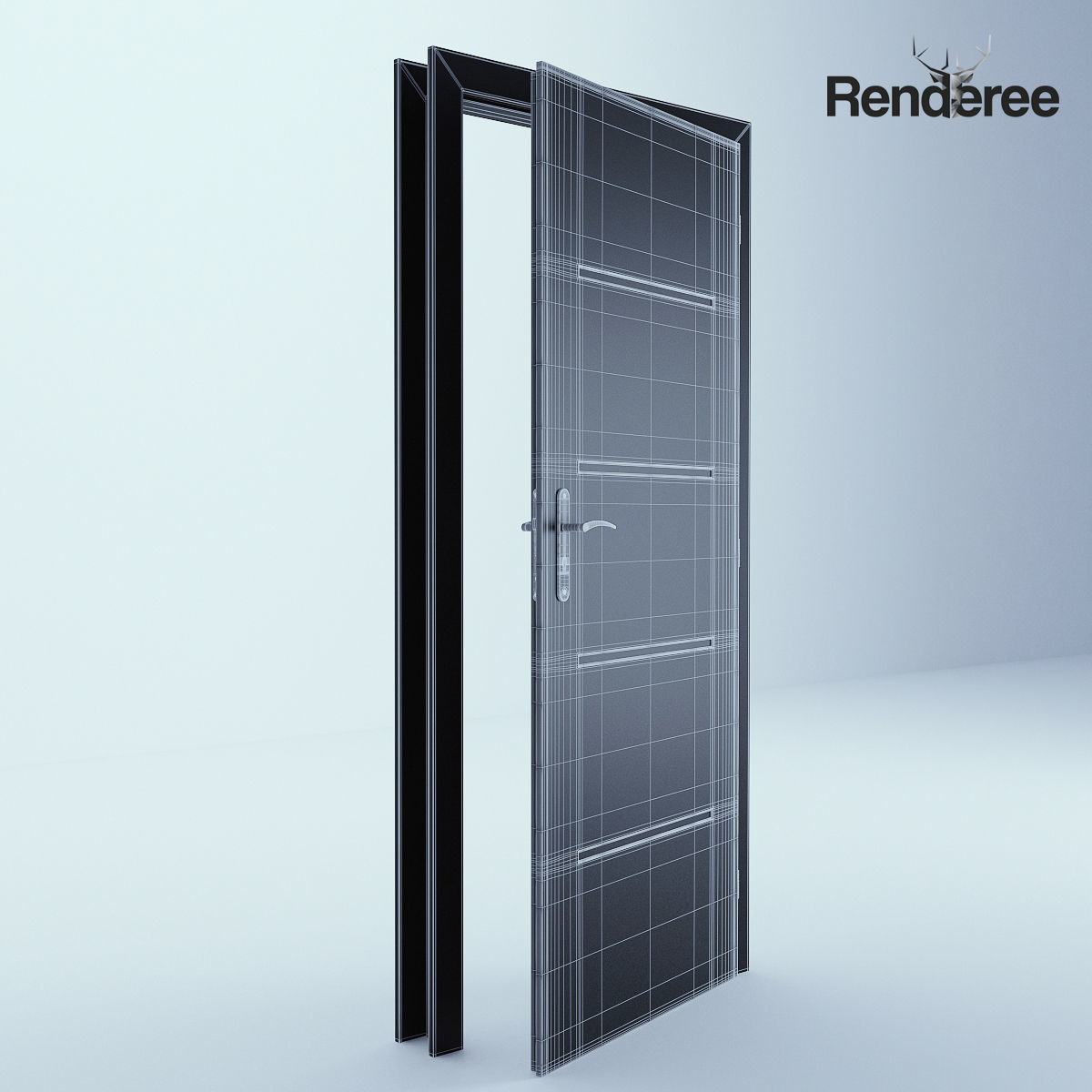 White Door 27 3D model_5