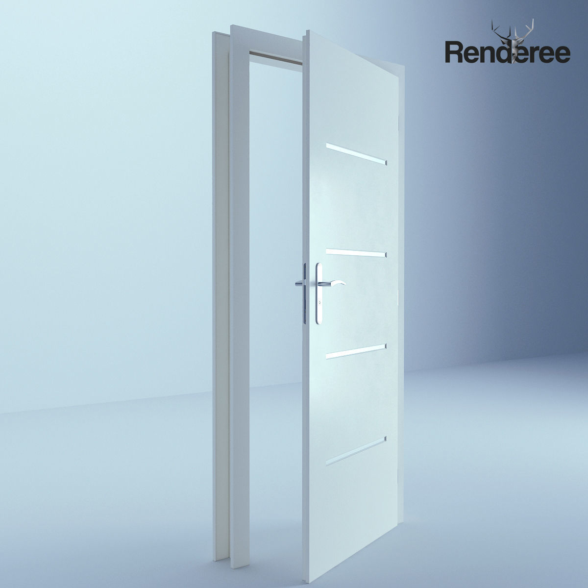 White Door 27 3D model_1