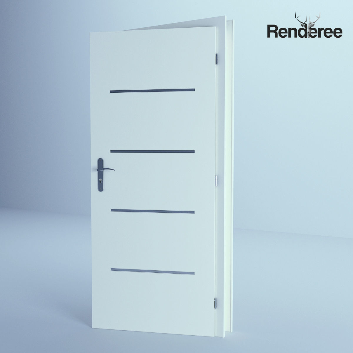 White Door 27 3D model_2