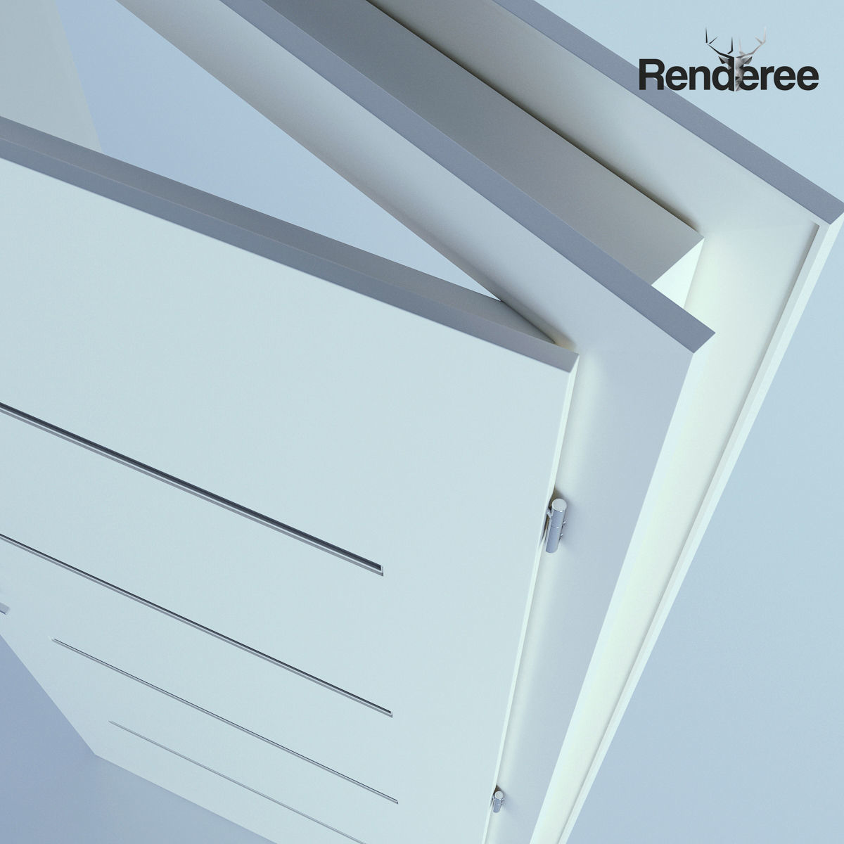White Door 27 3D model_3