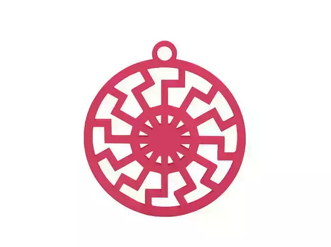 Earring labyrinth ornament svg