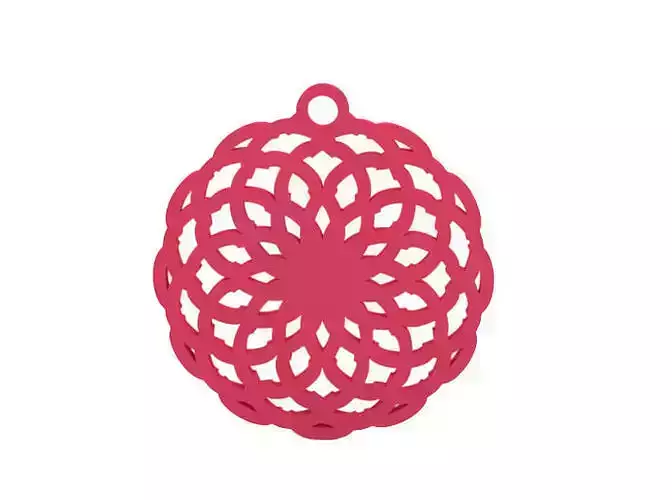 Earring pendant with circular design
