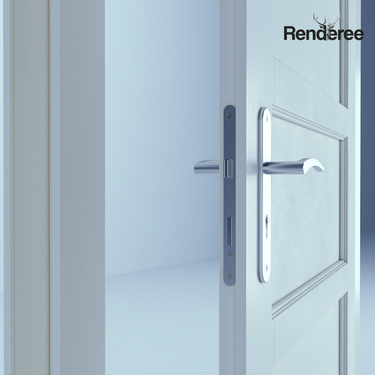 White Door 32 3D model_4