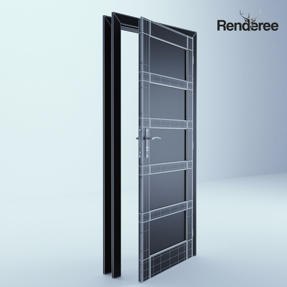 White Door 32 3D model_5