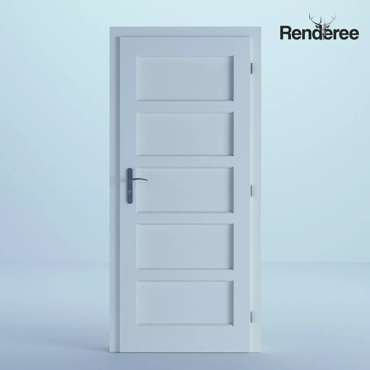 White Door 32 3D model_0