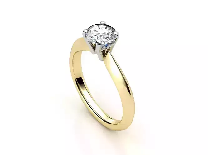 cr-06 diamond solitaire engagement ring gold