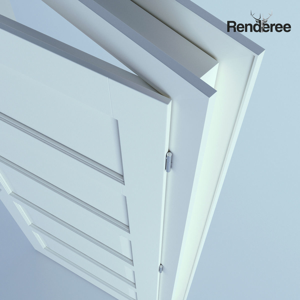 White Door 35 3D model_3