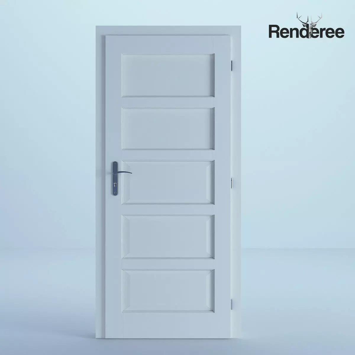 White Door 35 3D model_0