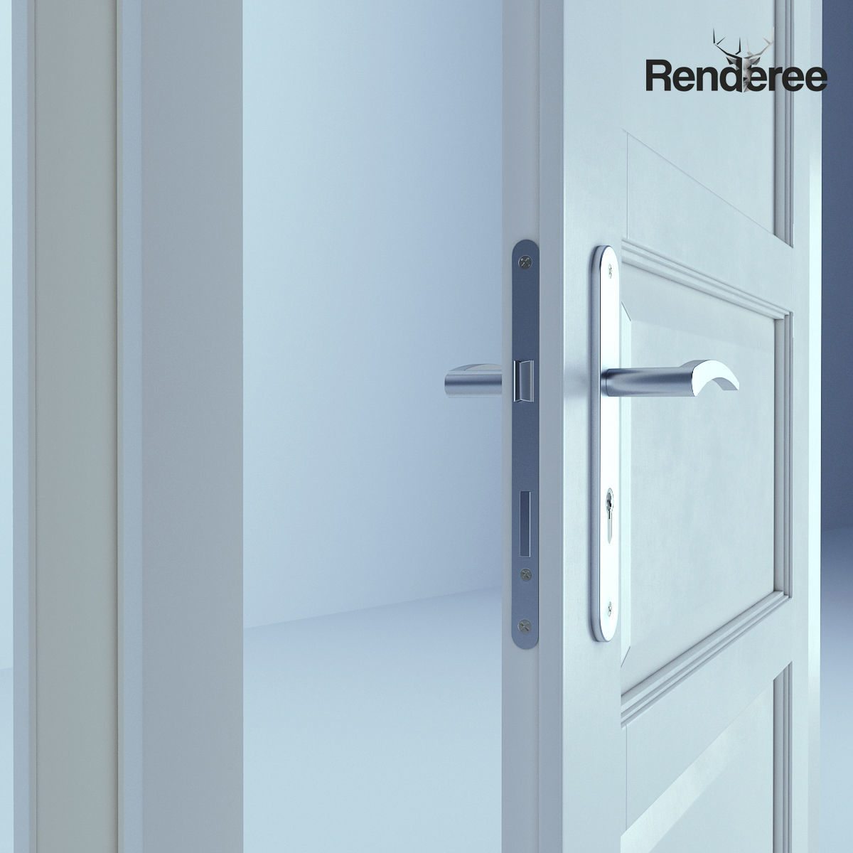 White Door 35 3D model_4