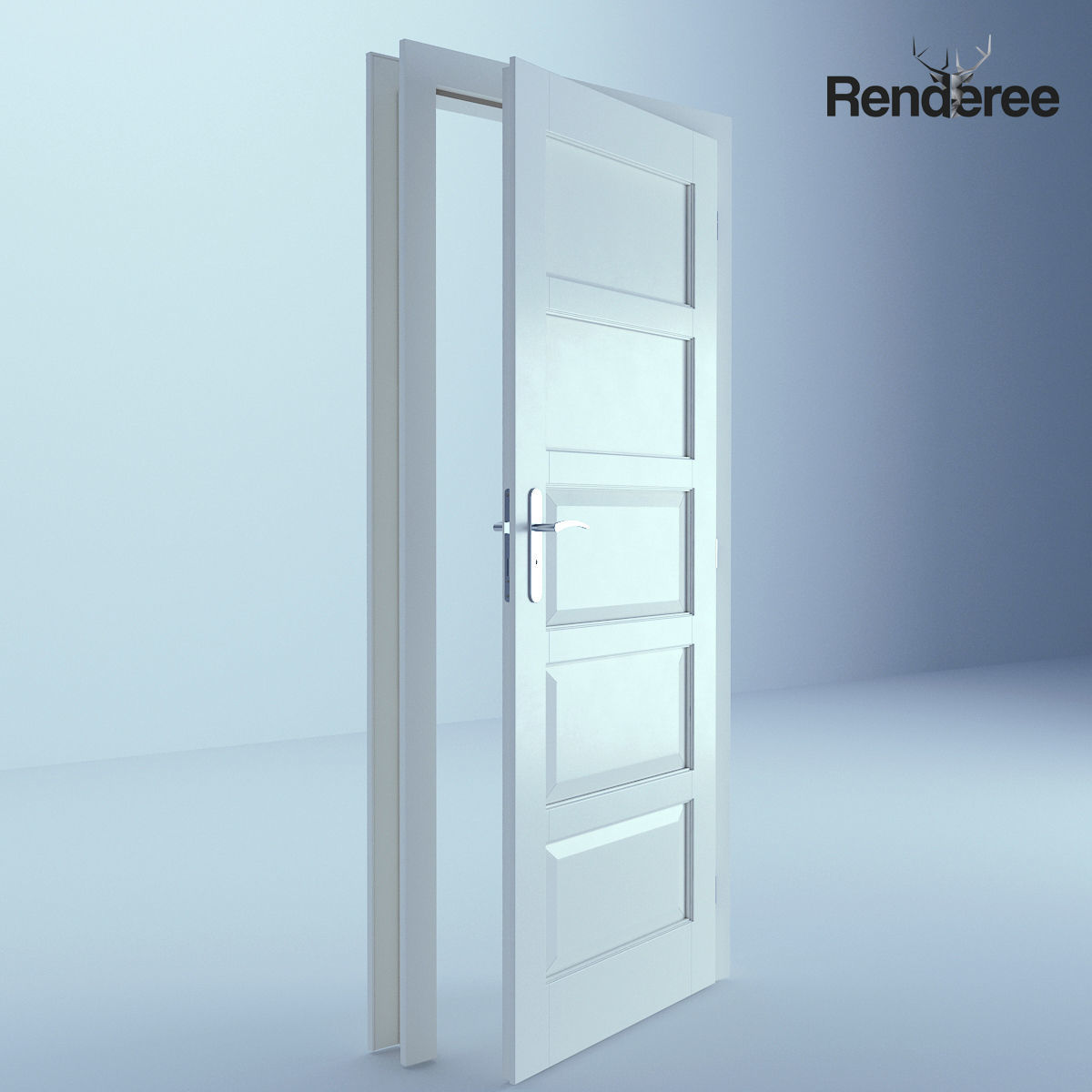 White Door 35 3D model_1