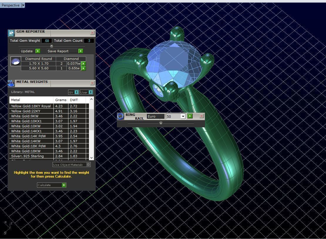 cr-08 solitaire diamond engagement ring gold 3D print model_5