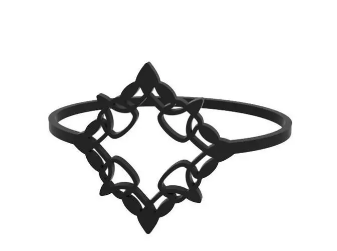 Bracelet celtic ring 3D print model_0