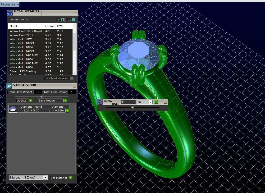 cr-09 diamond solitaire engagement ring gold 3D print model_5