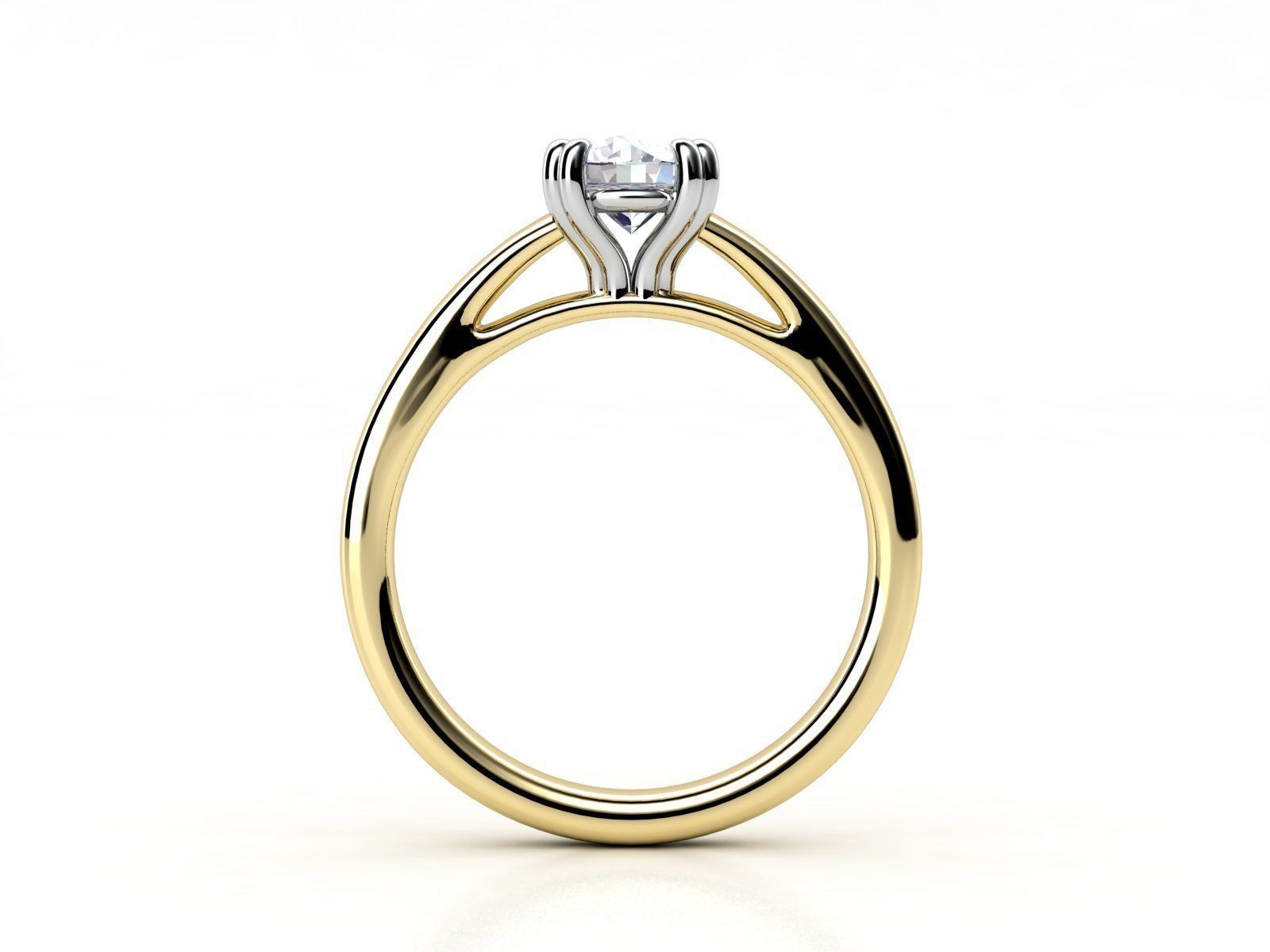 cr-09 diamond solitaire engagement ring gold 3D print model_2