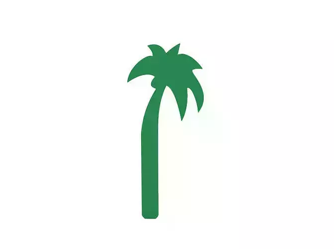 Bookmark palm tree icon