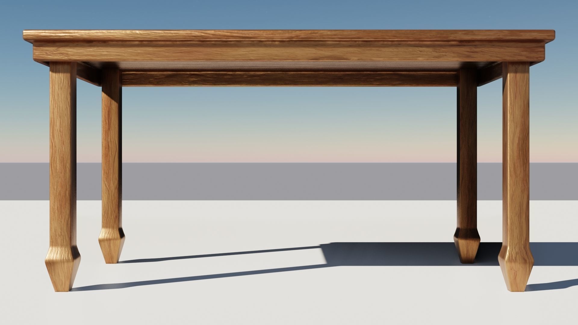 Table 3D model optimized UE4 Low-poly 3D model_6