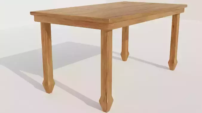 Table 3D model optimized UE4