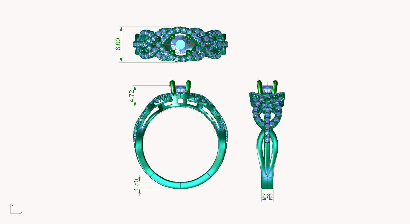 cr-015 gold engagement ring with diamonds 3D print model_8
