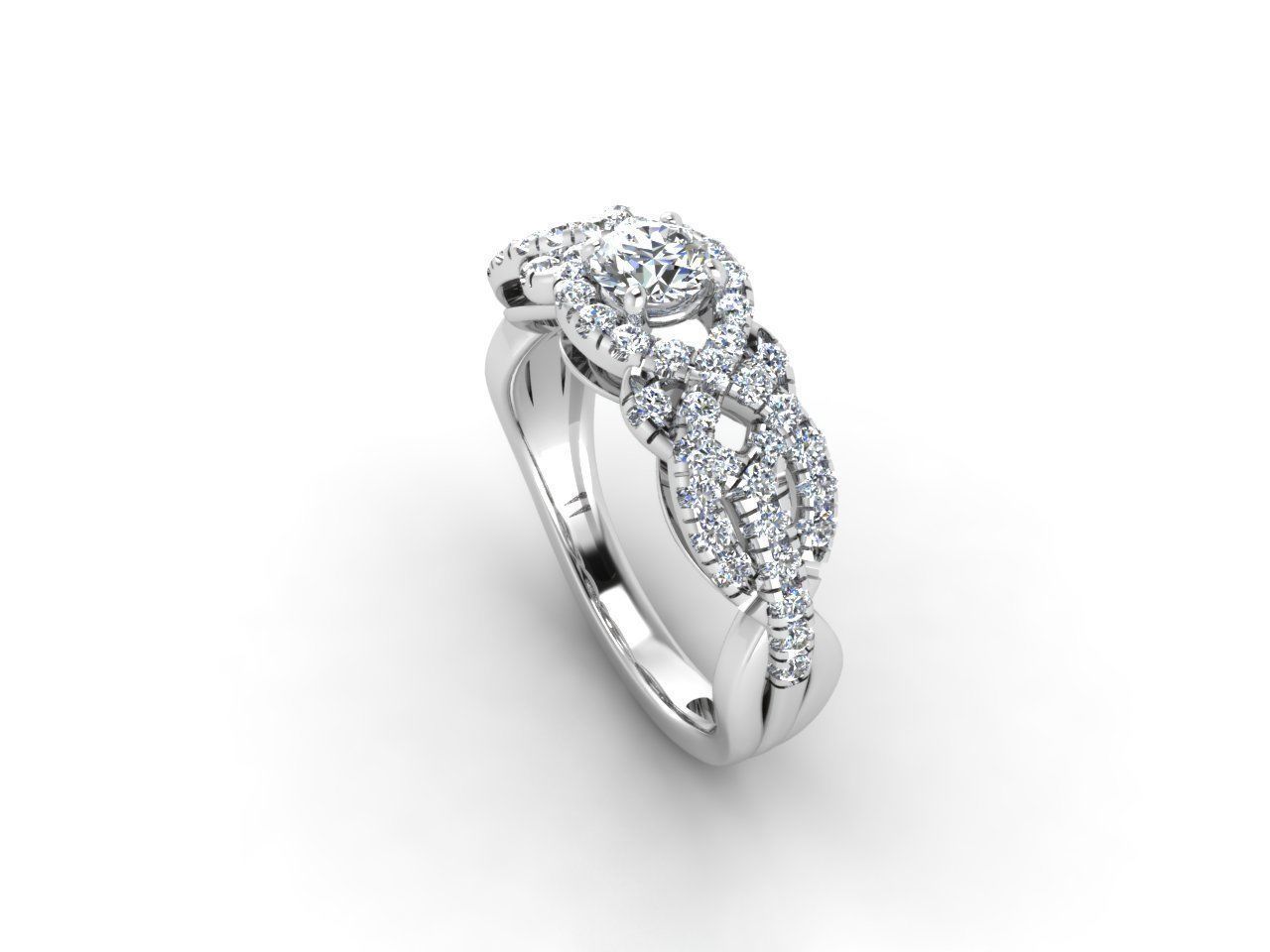 cr-015 gold engagement ring with diamonds 3D print model_5