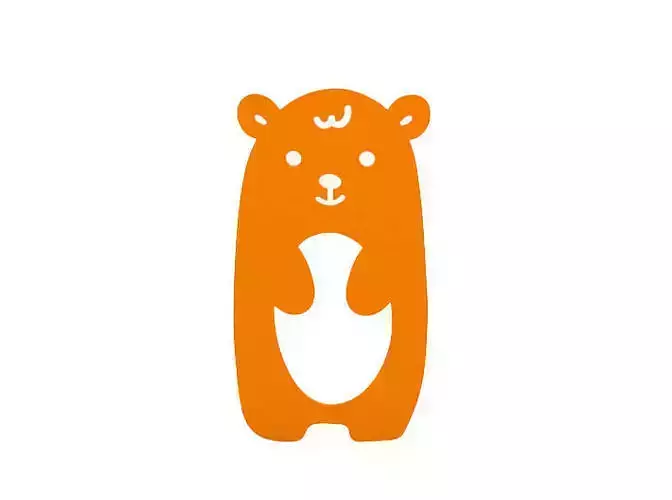 Bookmark teddy bear teether - orange