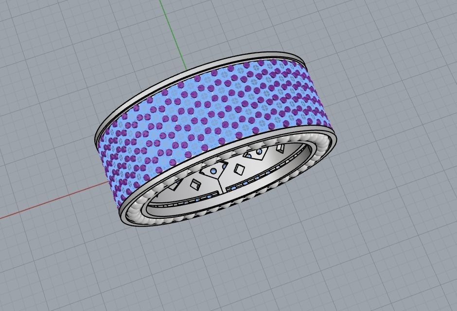 Ring With Diamonds 3D print model_7
