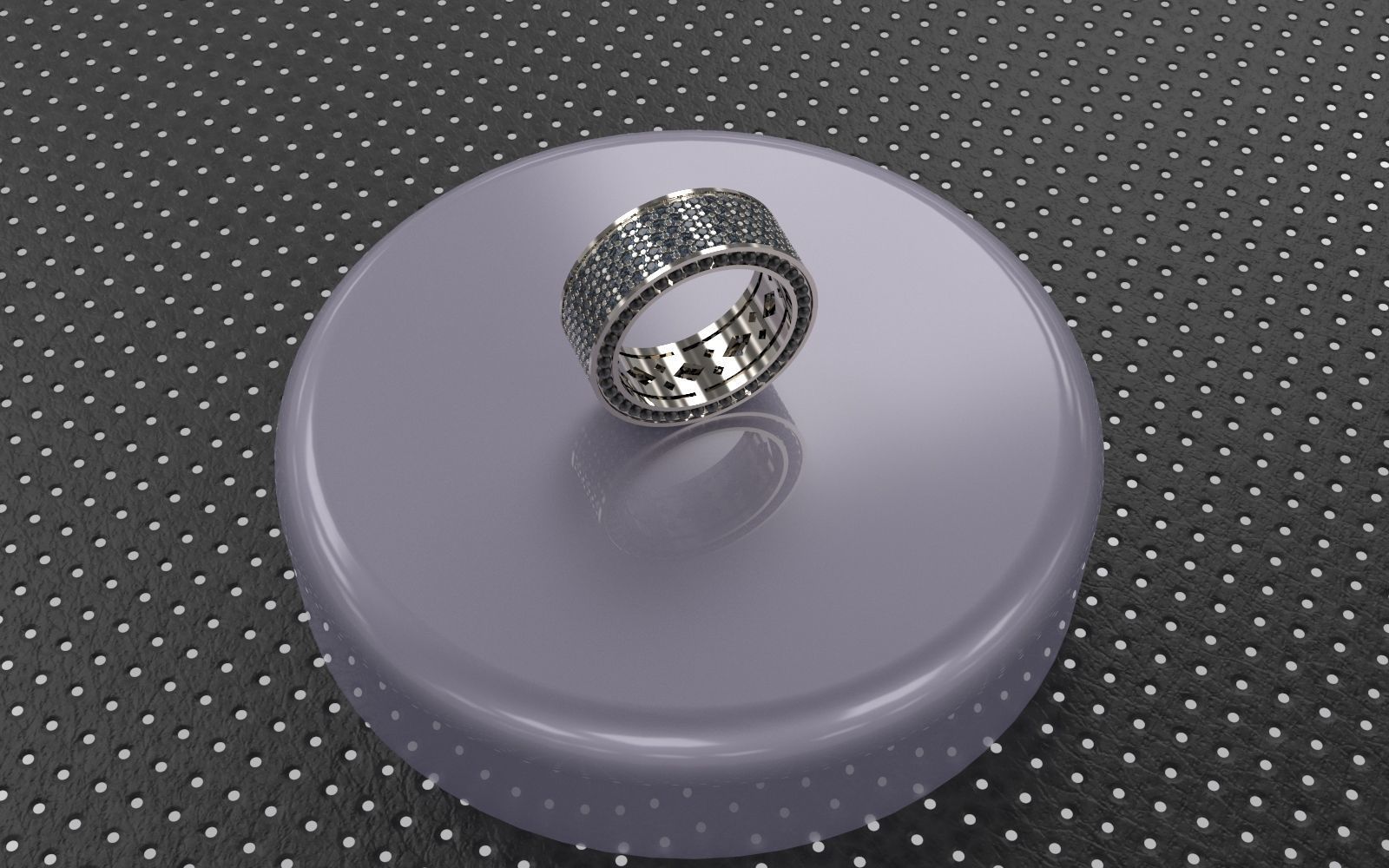 Ring With Diamonds 3D print model_1