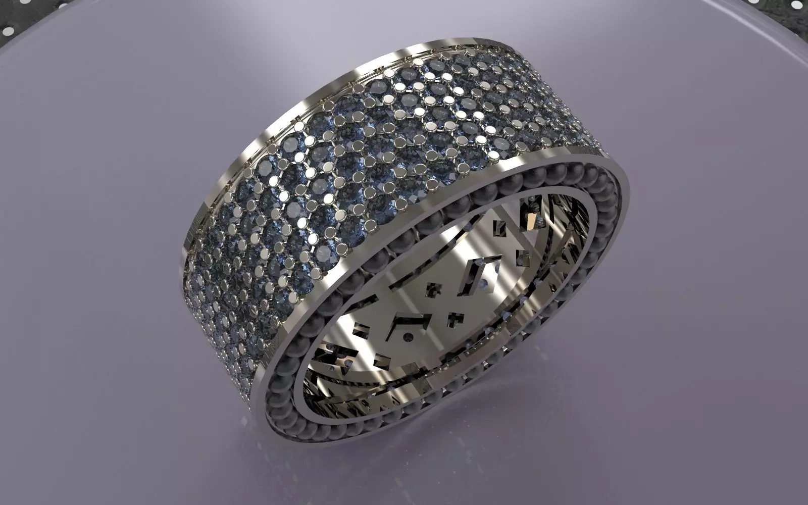 Ring With Diamonds 3D print model_0