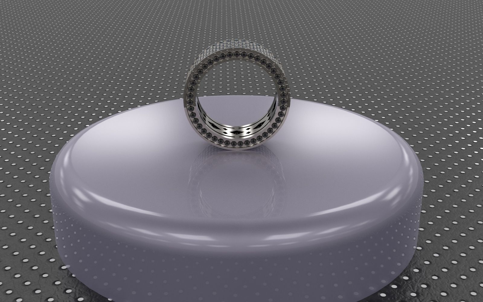 Ring With Diamonds 3D print model_2