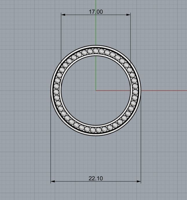 Ring With Diamonds 3D print model_6
