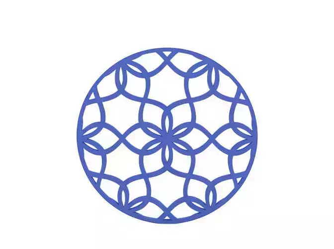 Coaster circle with intricate design