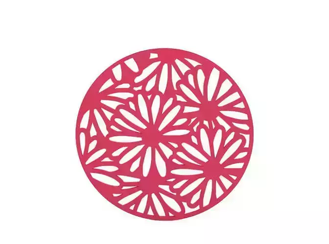 Coaster easter egg with flower design