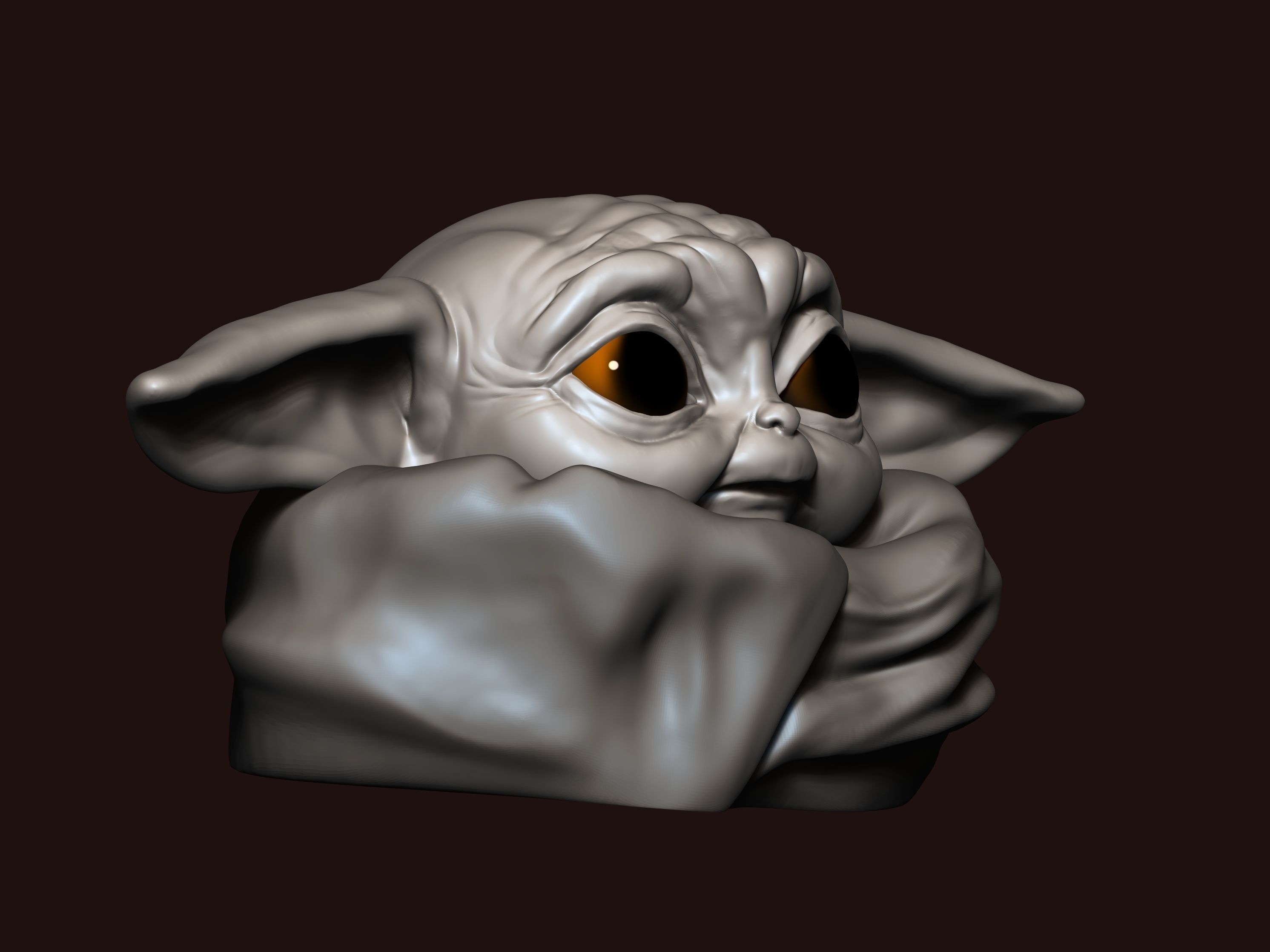 Baby Yoda from Mandalorian 3D print model_1