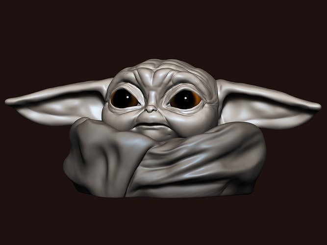 Baby Yoda from Mandalorian 3D print model