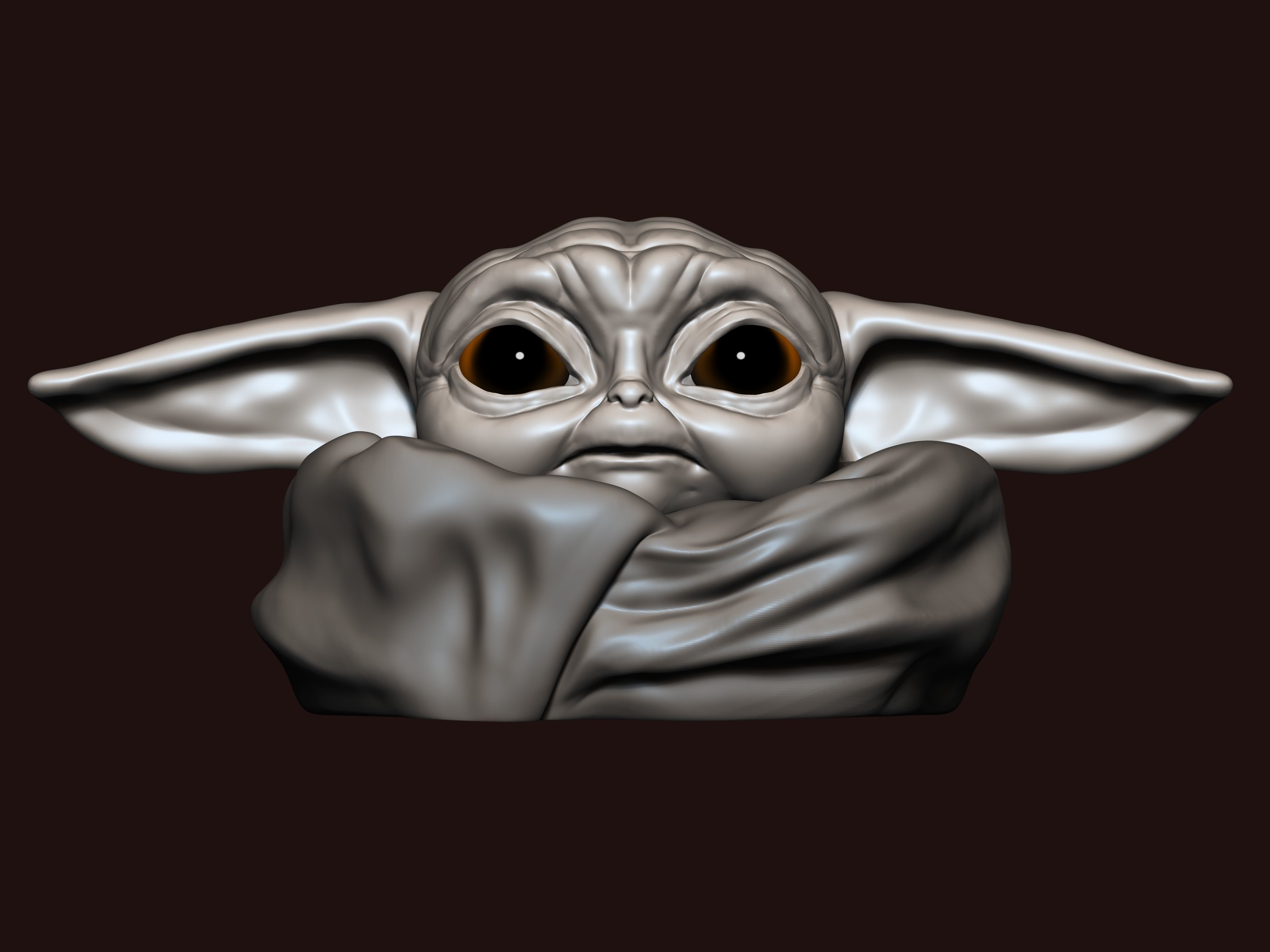 Baby Yoda from Mandalorian 3D print model_3