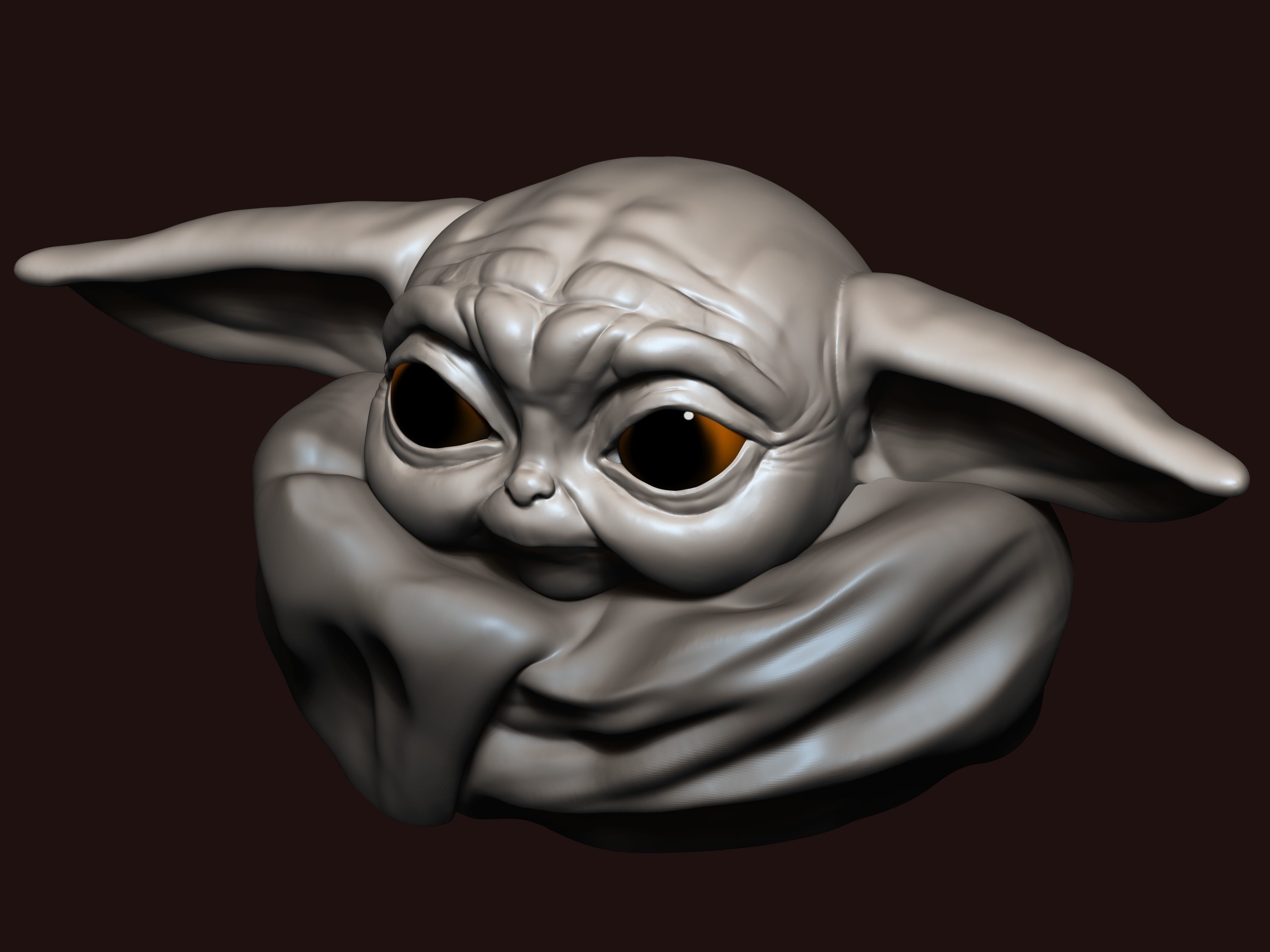 Baby Yoda from Mandalorian 3D print model_4