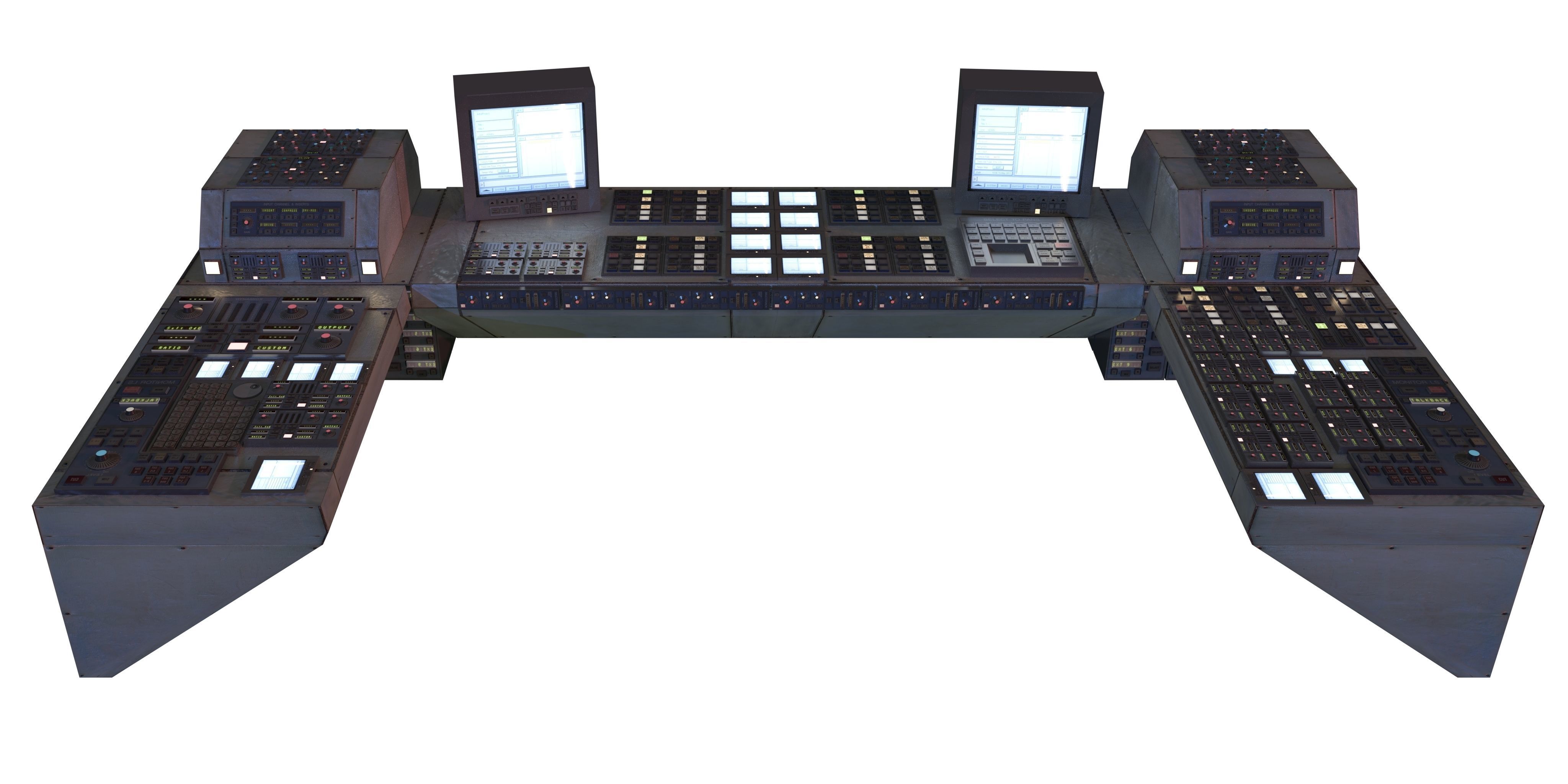 Overlay station Electronics Scenery Environment Pack Sci Fi  Low-poly 3D model_4