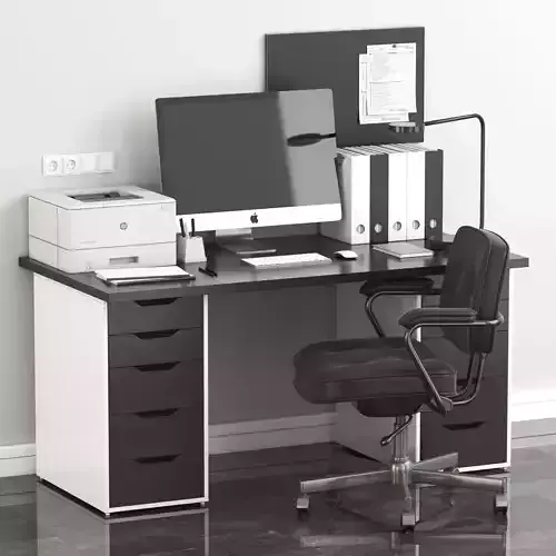 Office Workplace with Alex Table and Alefjall Chair