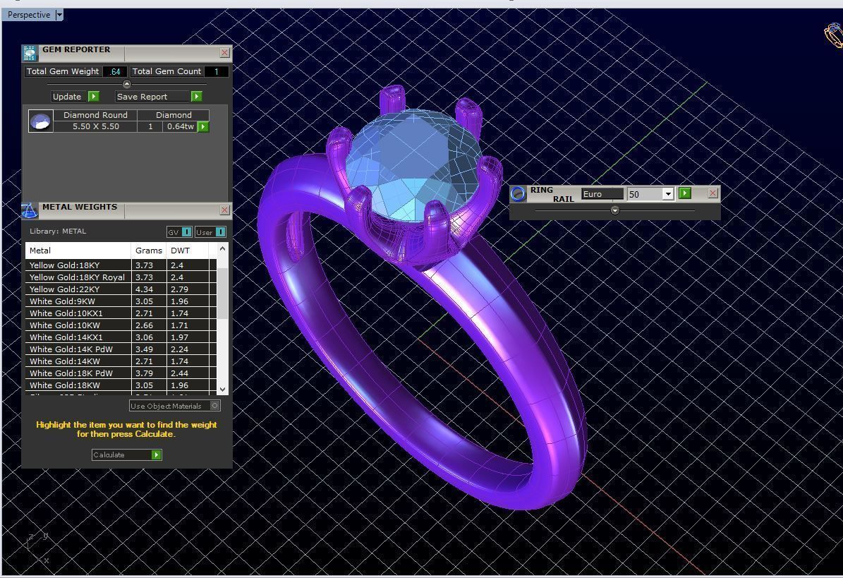 aj-02 diamond engagement ring gold 3D print model_6