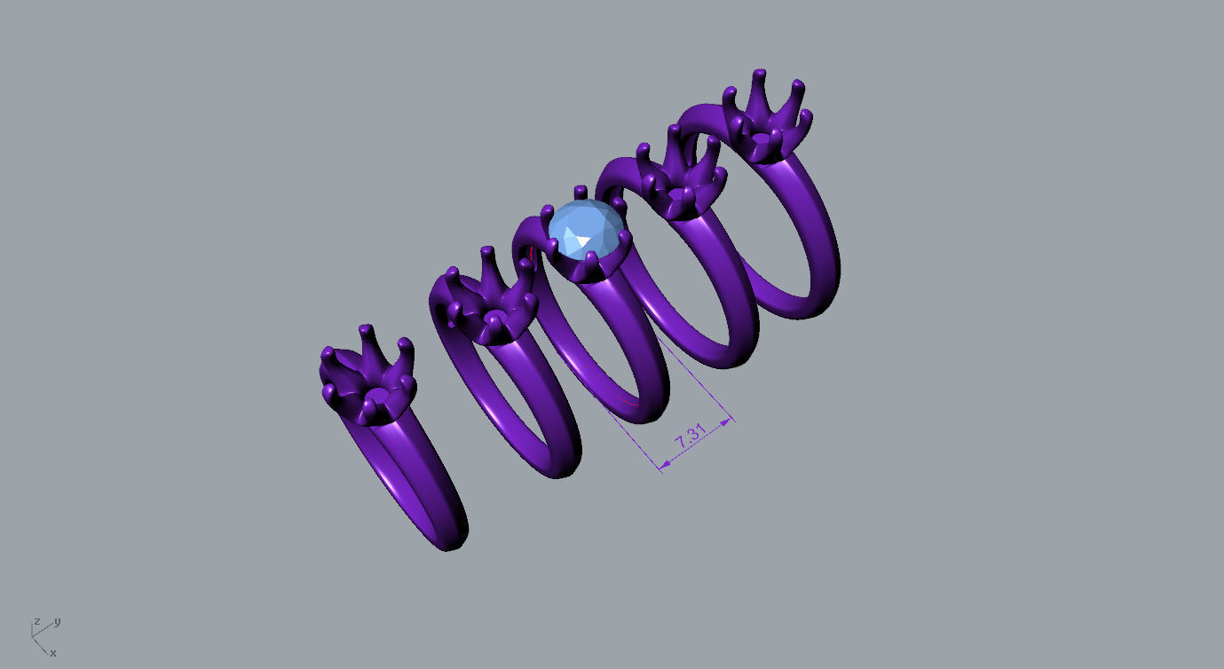 aj-02 diamond engagement ring gold 3D print model_5