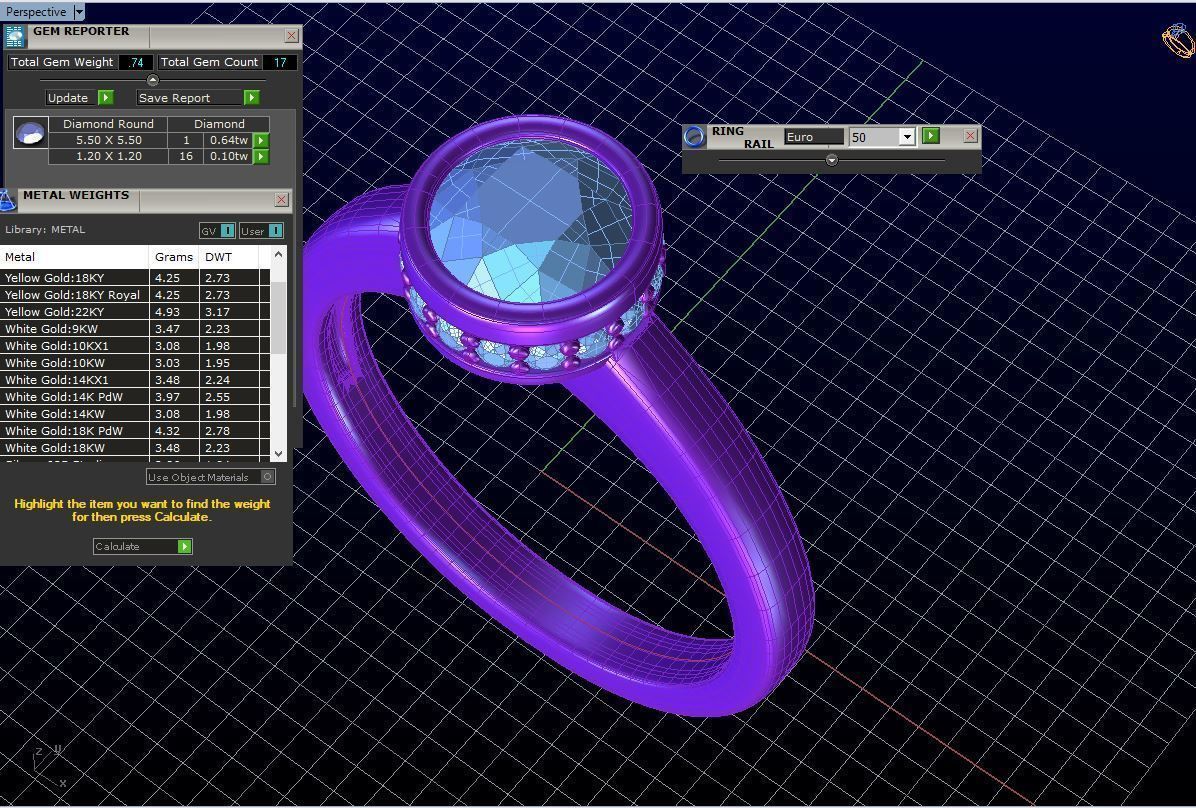 aj-03 solitaire diamond ring gold 3D print model_5