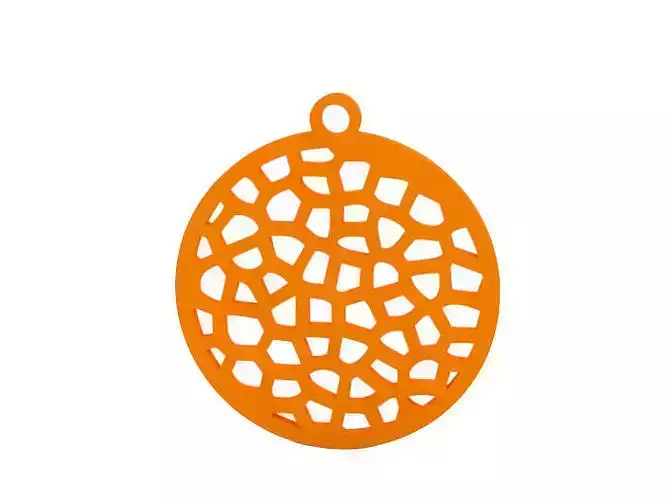 Earring pendant - orange