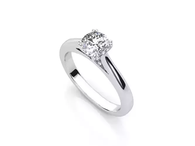 aj-04 solitaire diamond engagement ring
