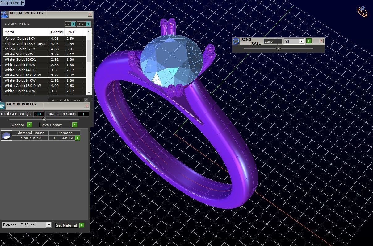 aj-04 solitaire diamond engagement ring 3D print model_6