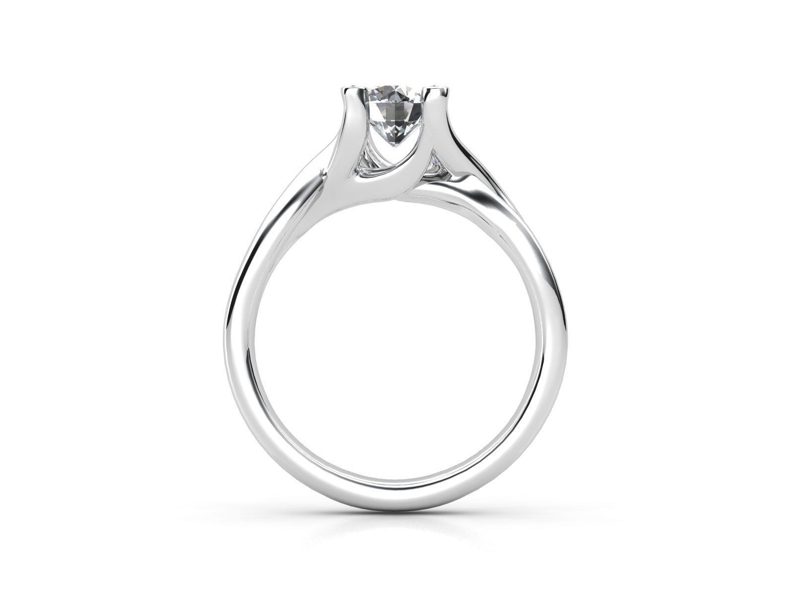 aj-07 solitaire engagement ring gold 3D print model_1
